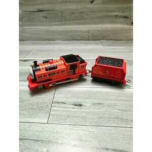 Thomas & Friends Nia Trackmaster Red Engine and Tender with Black Details